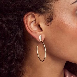 Kendra Scott Small Pepper Hoop Earrings (Silver)